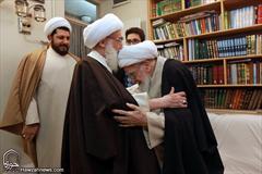 دیدار دو  مراجع عظام تقلید با یکدیگر +تصاویر