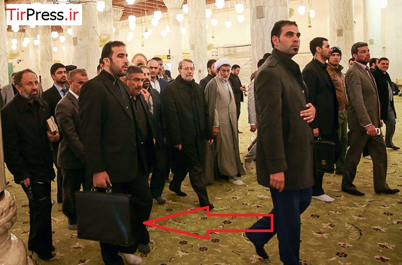 حفاظت زنجیره‌ای از رئیس مجلس در نجف+تصاویر