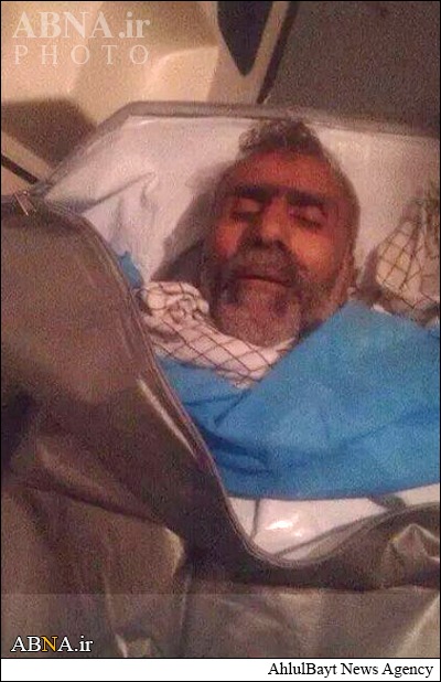 پیکر سردار حمید تقوی پس از شهادت + عکس