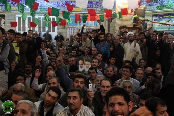 سخنرانی احمدی‌نژاد در جمع شهرری +تصاویر