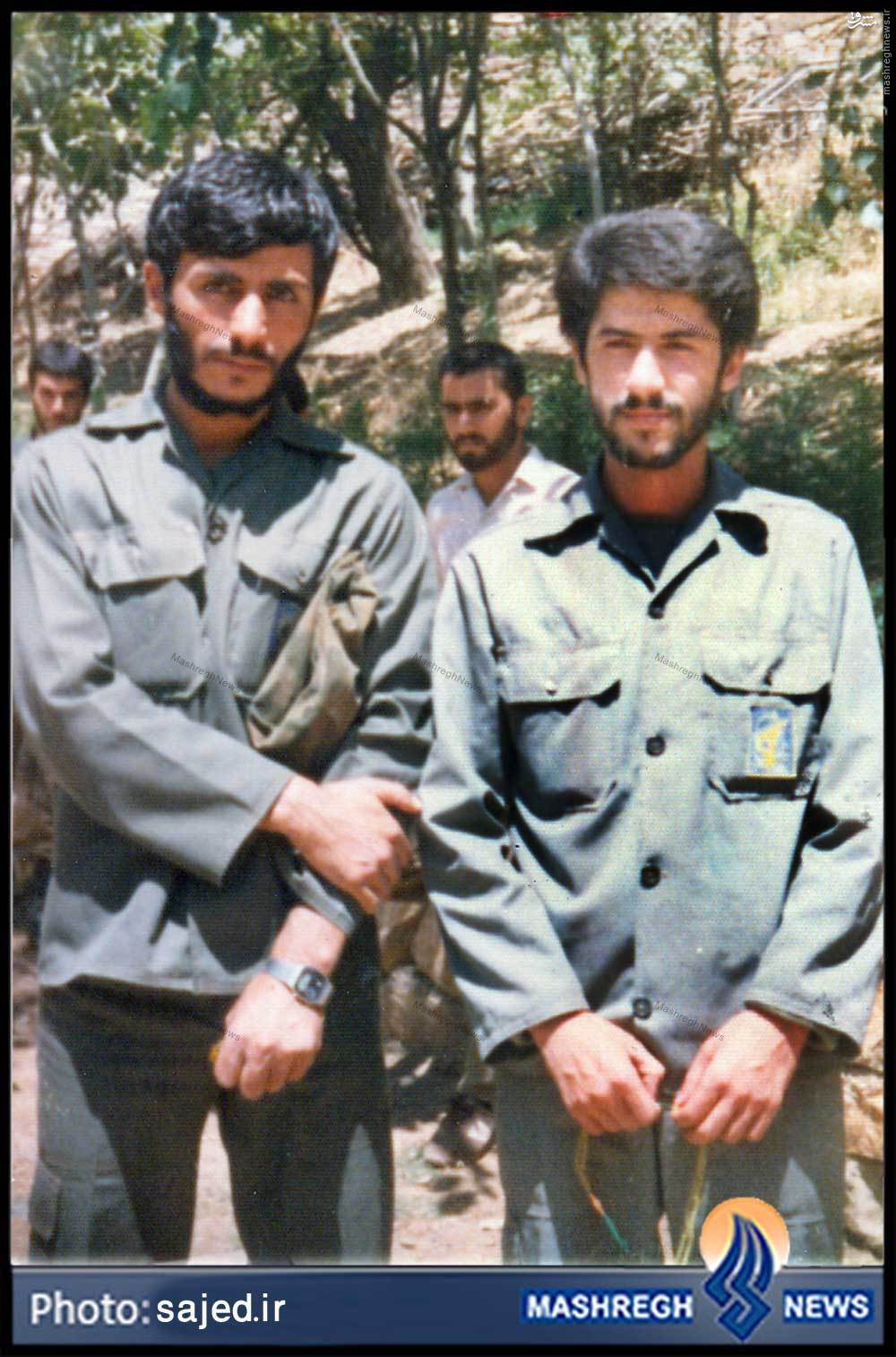 عکس یادگاری شهید همت و میر سعید عکس یادگاری شهید همت و میر سعید