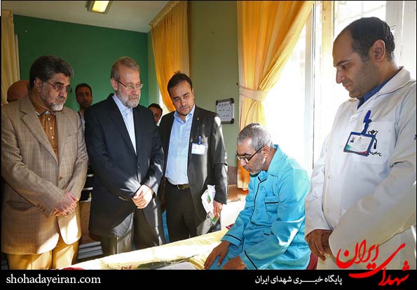 عیادت لاریجانی از جانبازان اعصاب و روان در شهریار