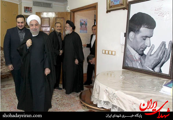 تصاویر/حضور روحانی در منزل شهیدان تهرانی مقدم