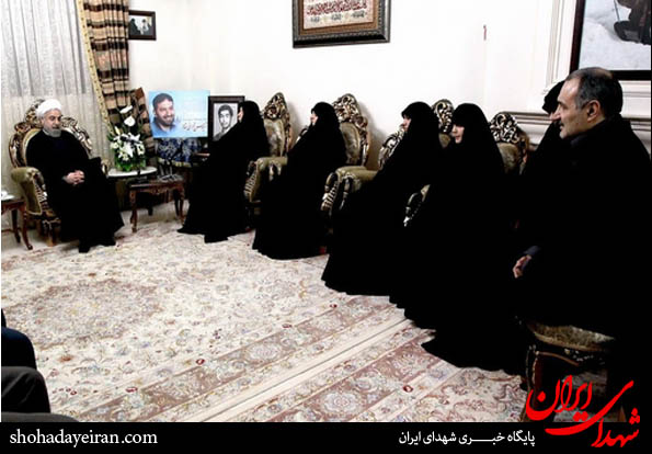 تصاویر/حضور روحانی در منزل شهیدان تهرانی مقدم