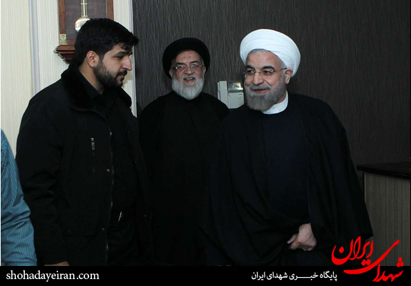 تصاویر/حضور روحانی در منزل شهیدان تهرانی مقدم