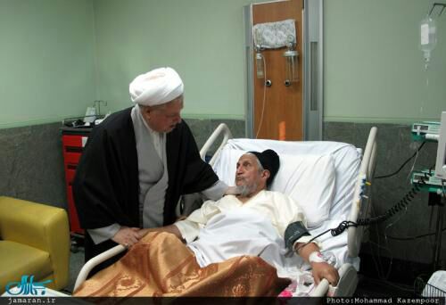 عیادت هاشمی رفسنجانی از شیخ حامی فتنه +عکس