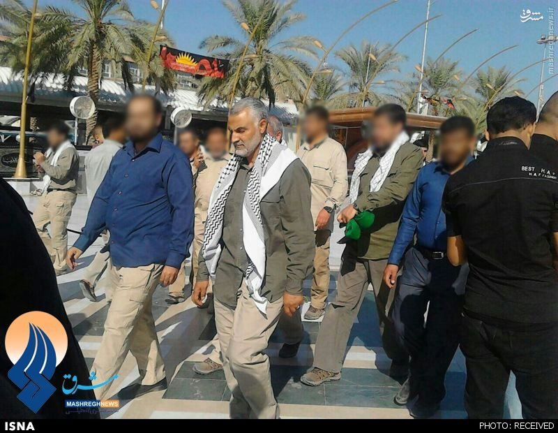 سرلشکر سلیمانی در بین‌الحرمین+عکس
