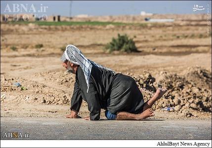 عکس/ معلول عاشق در پیاده‌روی کربلا