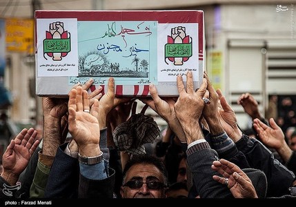 عکس/ تشییع پیکر دو شهید گمنام در کرمانشاه