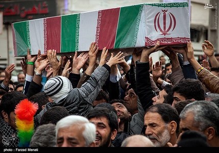 عکس/ تشییع پیکر دو شهید گمنام در کرمانشاه