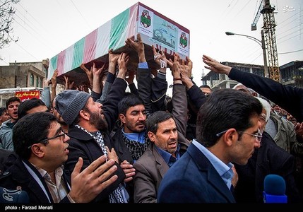 عکس/ تشییع پیکر دو شهید گمنام در کرمانشاه