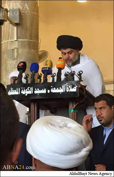 مقتدی صدر در نماز جمعه مسجد کوفه +عکس مقتدی صدر در نماز جمعه مسجد کوفه +عکس