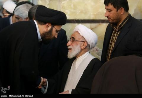 مراسم ترحیم همسر آیت‌الله جنتی در قم +تصاویر