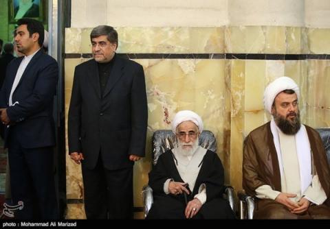 مراسم ترحیم همسر آیت‌الله جنتی در قم +تصاویر