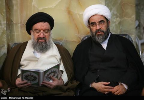 مراسم ترحیم همسر آیت‌الله جنتی در قم +تصاویر