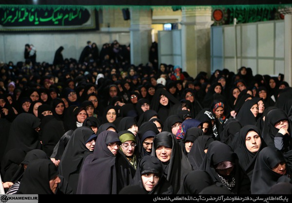 آخرین شب عزاداری فاطمیه ۱۴۳۶ در بیت رهبر انقلاب