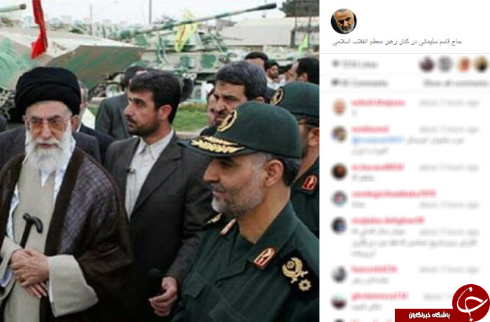 سردار سلیمانی در کنار رهبر انقلاب
