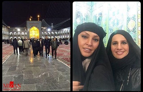 خانم بازیگر با حجاب متفاوت در حرم امام رضا(ع) +عکس خانم بازیگر با حجاب متفاوت در حرم امام رضا(ع) +عکس