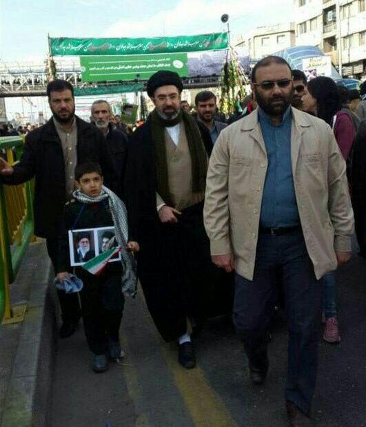 فرزند رهبر انقلاب در راهپیمایی 22 بهمن+عکس