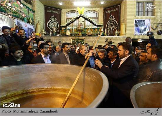 عکس/ لاریجانی در مراسم سمنوپزی