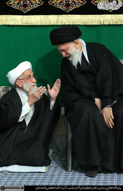 خوش و بش رهبر انقلاب و آیت‌الله جنتی + عکس