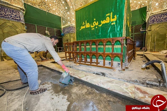 ضریح حرم حضرت عباس(ع) برداشته شد + عکس ضریح حرم حضرت عباس(ع) برداشته شد + عکس