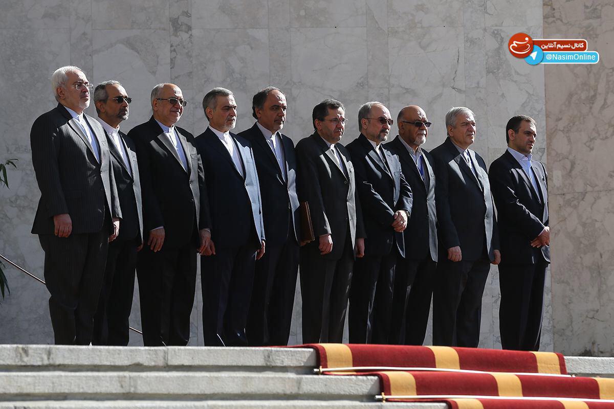 صف مدیران ارشد روحانی در کاخ سعدآباد +عکس
