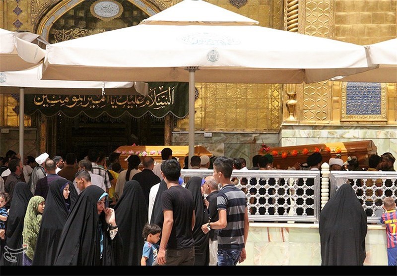 تشییع شهدای مدافع حرم در نجف و کوفه/تصاویر تشییع شهدای مدافع حرم در نجف و کوفه/تصاویر