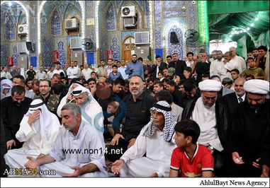تشییع پیکر آیت‌الله‌آصفی درکربلا+تصاویر