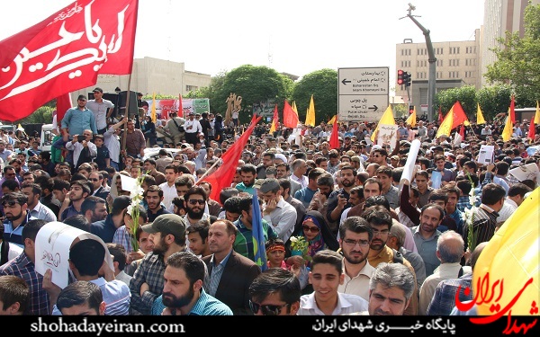 عکس/ تشییع باشکوه کاروان شهدا در تهران