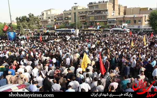 عکس/ تشییع باشکوه کاروان شهدا در تهران