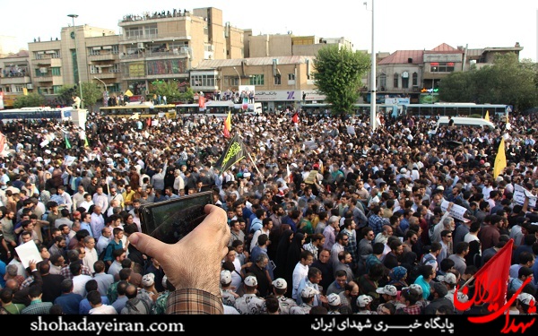 عکس/ تشییع باشکوه کاروان شهدا در تهران