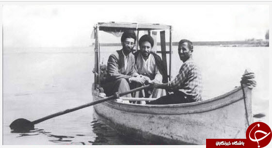 عکسی نادر از رهبر انقلاب در تالاب انزلی