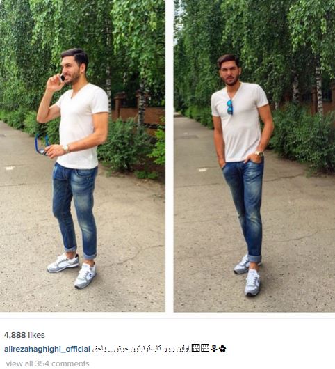 تصویری از تیپ تابستانی علیرضا حقیقی! +عکس
