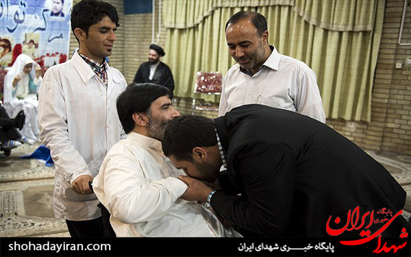 عکس/عقد زوج جوان در آسایشگاه جانبازان ثارالله