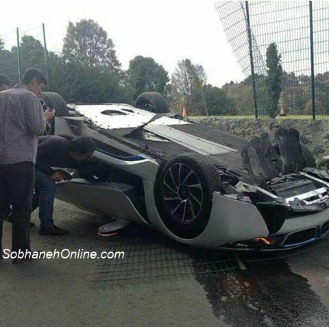 عکس/اولین حادثه برای Bmw i8 در تهران