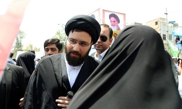 سید علی خمینی در راهپیمایی روز قدس +عکس