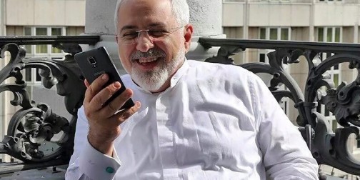 گوشی تلفن همراه جدید محمدجواد ظریف+عکس