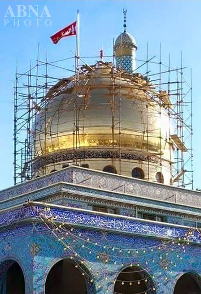 تصاویری از آخرین مراحل ترمیم گنبد حضرت زینب(س) تصاویری از آخرین مراحل ترمیم گنبد حضرت زینب(س)