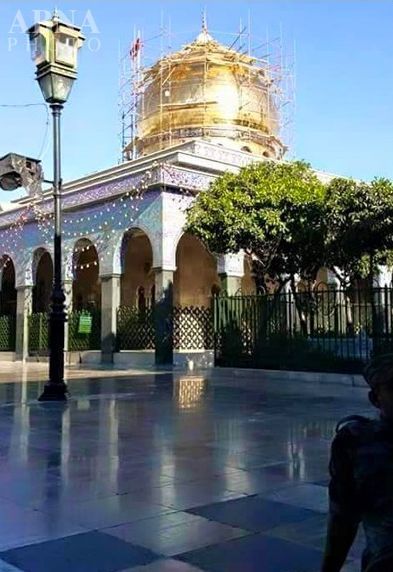 تصاویری از آخرین مراحل ترمیم گنبد حضرت زینب(س) تصاویری از آخرین مراحل ترمیم گنبد حضرت زینب(س)