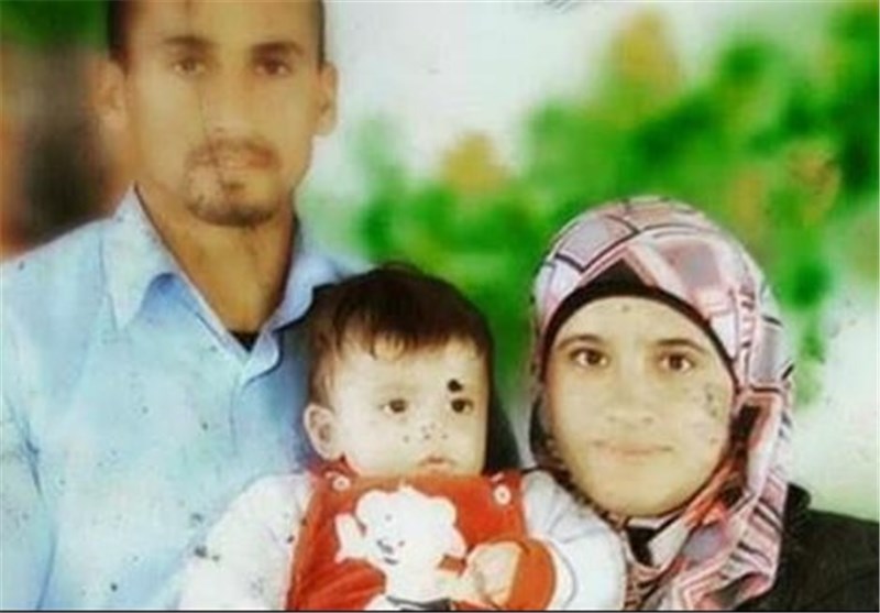 پدر نوزاد فلسطینی به فرزند شهیدش پیوست+عکس پدر نوزاد فلسطینی به فرزند شهیدش پیوست+عکس