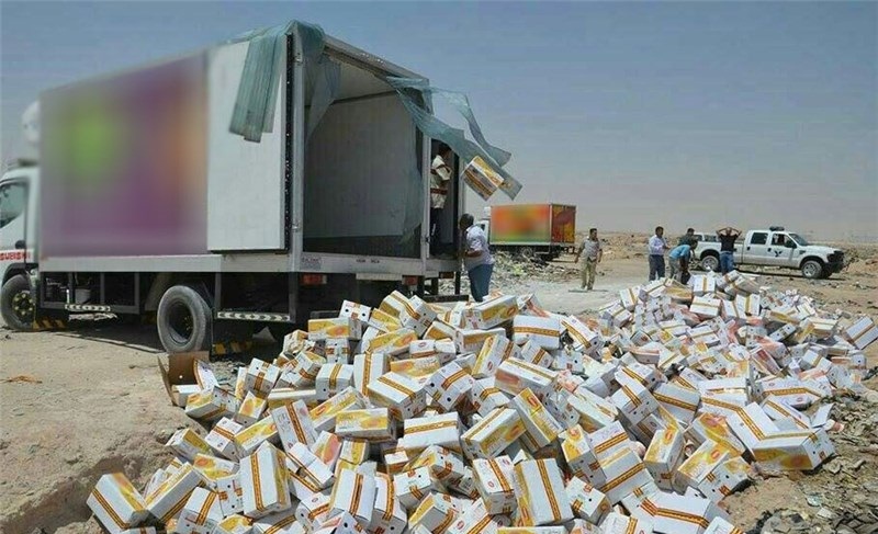 انهدام محمولههای لبنیات ایران در عراق! + عکس انهدام محمولههای لبنیات ایران در عراق! + عکس