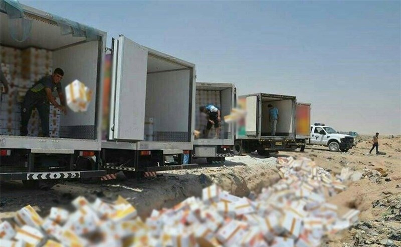 انهدام محمولههای لبنیات ایران در عراق! + عکس انهدام محمولههای لبنیات ایران در عراق! + عکس