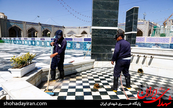 عکس/آماده سازی حرم مطهر رضوی در آستانه میلاد امام رضا (ع)