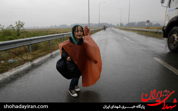 عکس/مهاجران زیر باران