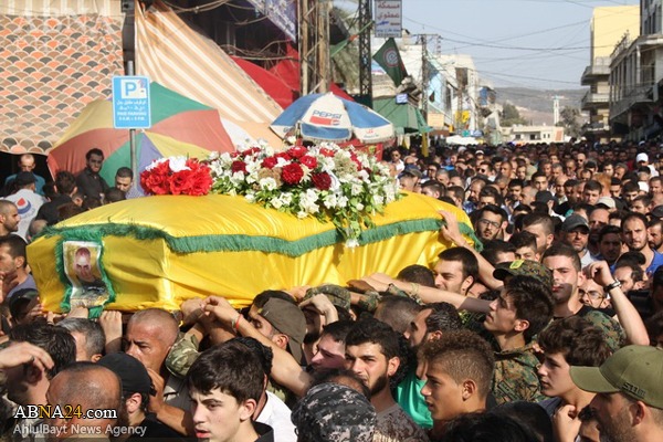 تشییع پیکر مطهر فرمانده ارشد حزبالله در نبطیه+ تصاویر تشییع پیکر مطهر فرمانده ارشد حزبالله در نبطیه+ تصاویر