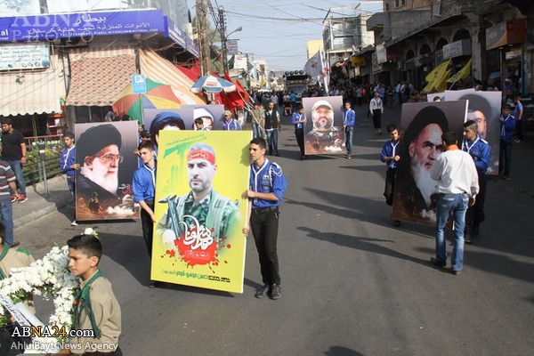 تشییع پیکر مطهر فرمانده ارشد حزبالله در نبطیه+ تصاویر تشییع پیکر مطهر فرمانده ارشد حزبالله در نبطیه+ تصاویر