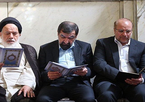 رضایی و قالیباف در ختم پدر شهید جهان‌آرا+عکس