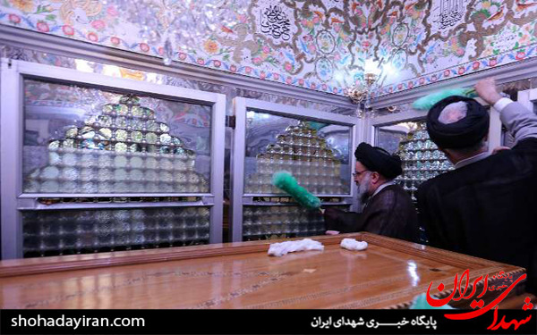 عکس/آیین غبارروبی حرم سید علاءالدین حسین (ع)