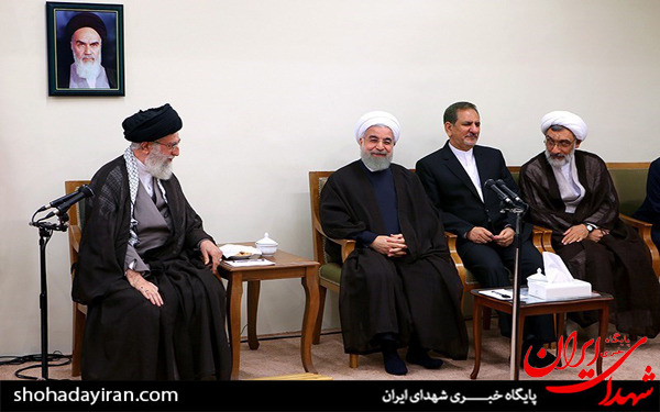 عکس/دیدار رئیس جمهور و اعضای هیئت دولت با مقام معظم رهبری
